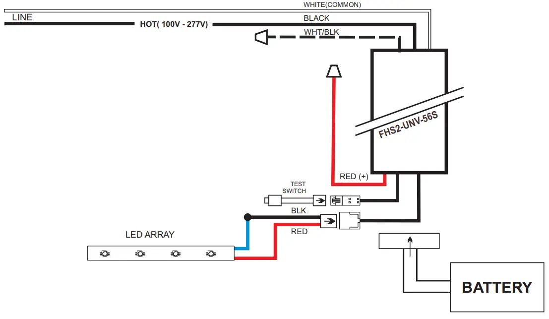HOTSPOT FHS2 UNV 56S Emergency LED Driver - Wiring Diagram 1