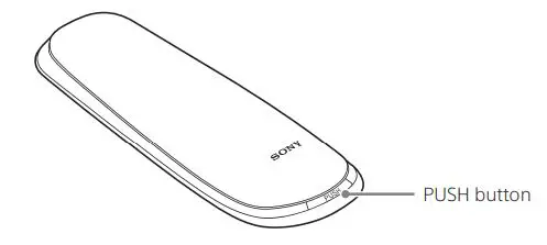 SONY CFI-ZMR1 Media Remote - Press the PUSH button on the back of the media remote and remove the rear cover.