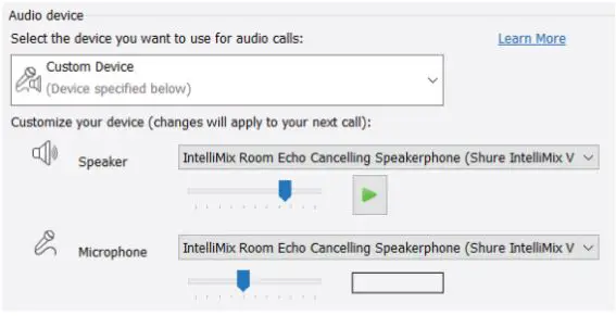 Shure IntelliMix Room Audio Processing Software - select IntelliMix Room Echo Cancelling Speakerphone