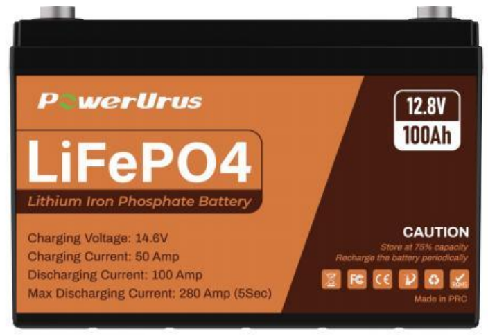 PowerUrus S12100 12V LiFePO4 Battery