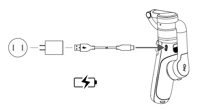 dji OM 5 Master Every Shot User Guide - Charging use USB