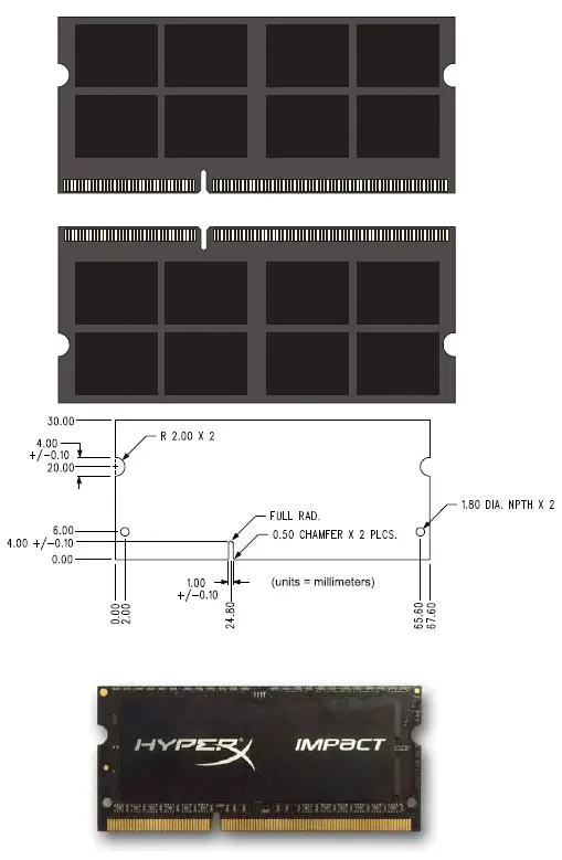 HyperX HX318LS11IB-8 8GB 1G x 64-Bit DDR3L-1866 CL11 204-Pin SODIMM Memory Module 1