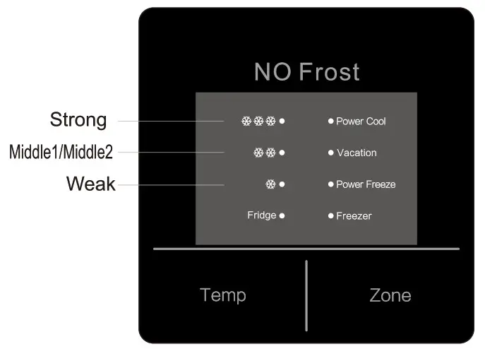 MORRIS T72468ETN Top Mount Refrigerator - Operation Keys 1