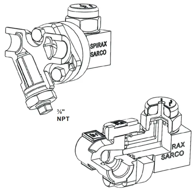 spirax sarco UTD52L Series Bar Stock Universal Thermodynamic Steam Trap - Standard Strainer
