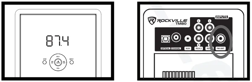 ROCKVILLE TM Series Home Theater System Tower Speaker - 12