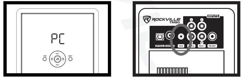 ROCKVILLE TM Series Home Theater System Tower Speaker - 9