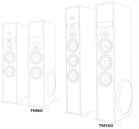 ROCKVILLE TM Series Home Theater System Tower Speaker