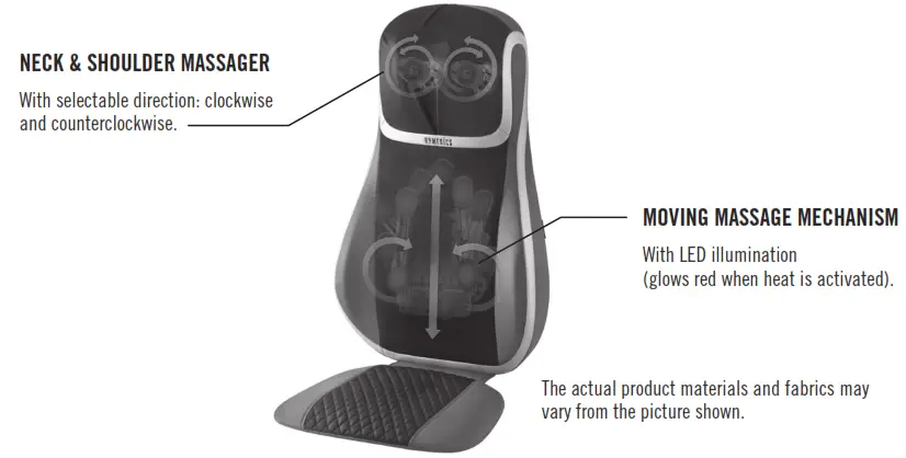 Homedics MCS-847HJ Shiatsu 3D Trutouch Massage Cushion with Soothing Heat Instruction - MAINTENANCE