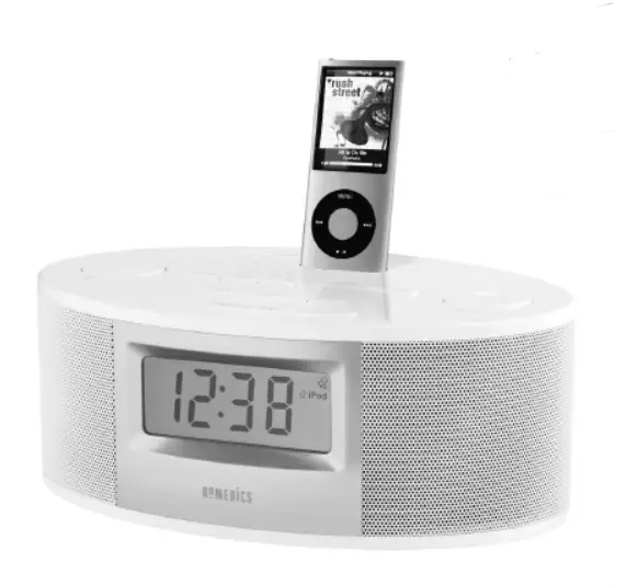 Homedics Ss-6510b-av Soundspa Fusion Alarm Clock Radio Sound Machine With Dock For Ipod Instruction Manual And Warranty Information