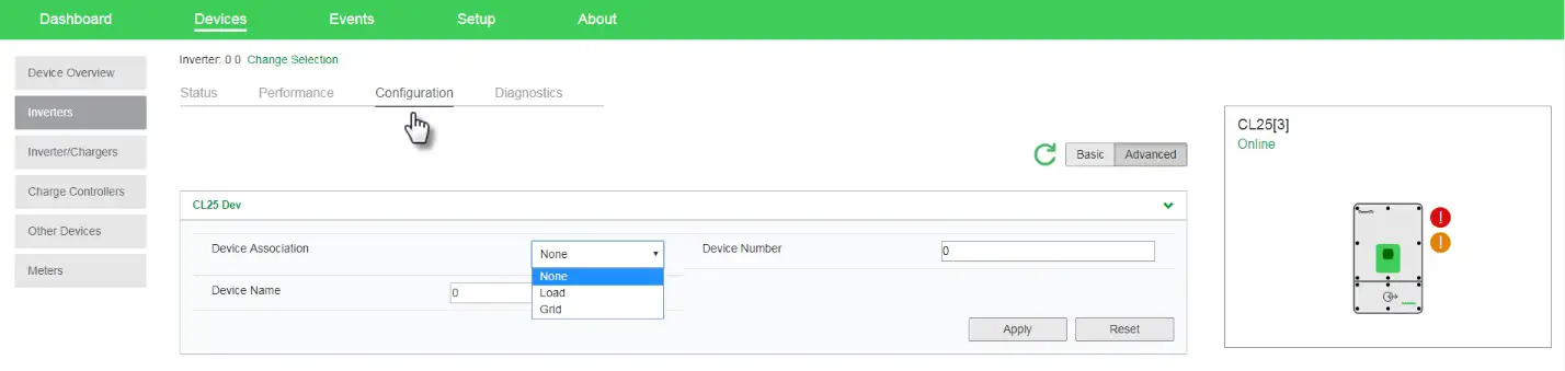 Schneider InsightFacility- Configuration