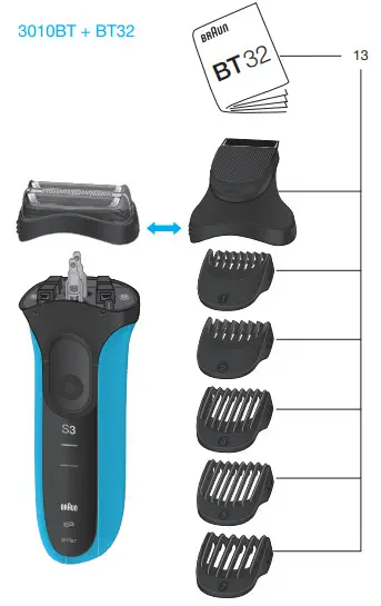 BRAUN Series 3 3040S Wet and Dry Men Shaver- 1