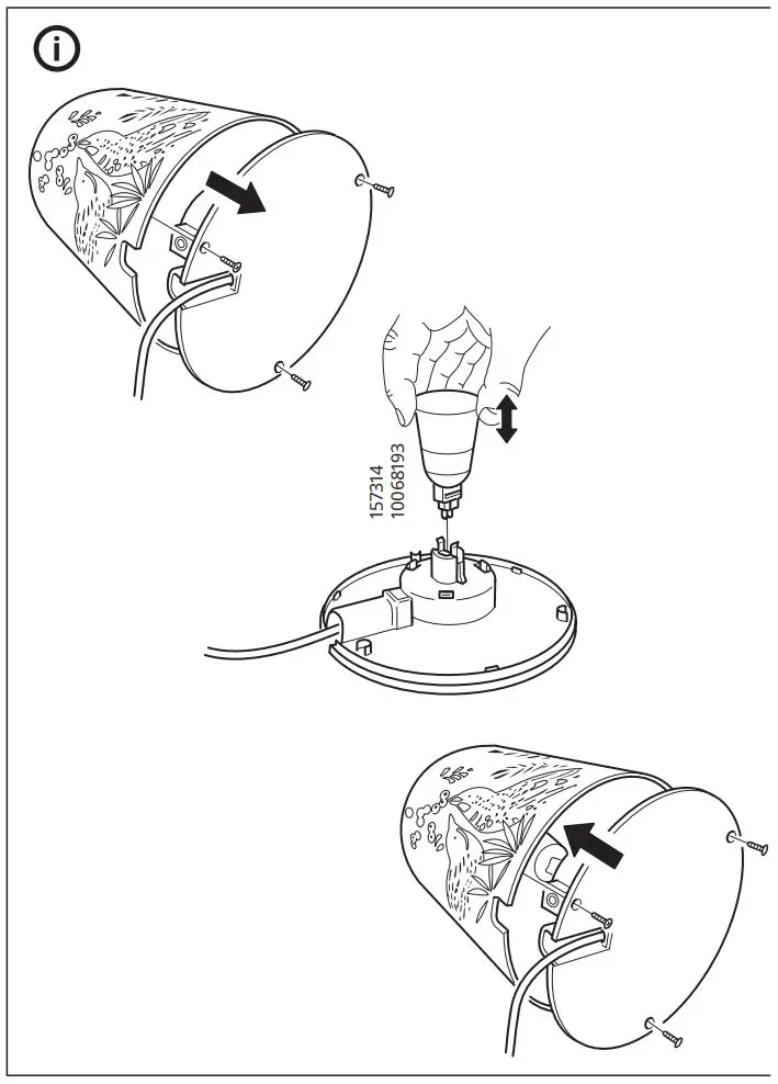 IKEA 304.408.37 SOLSKUR LED Table Lamp Instruction Manual - Installation