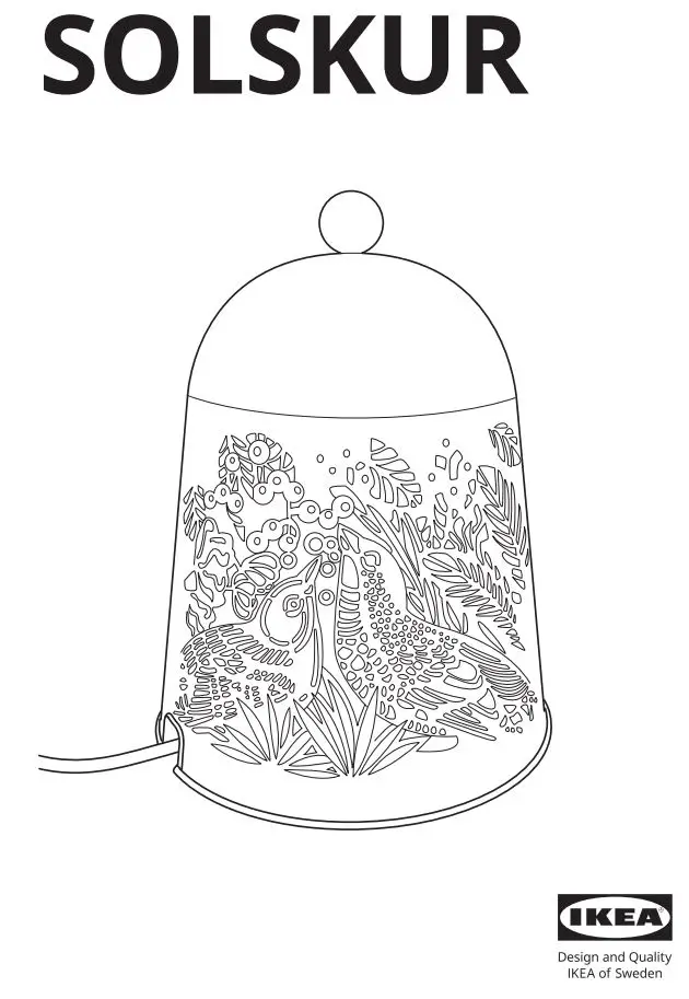 IKEA 304.408.37 SOLSKUR LED Table Lamp Instruction Manual