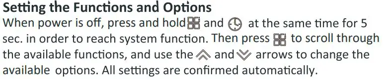 beca BHT-001Series Round Thermostat User Guide - During Power Off