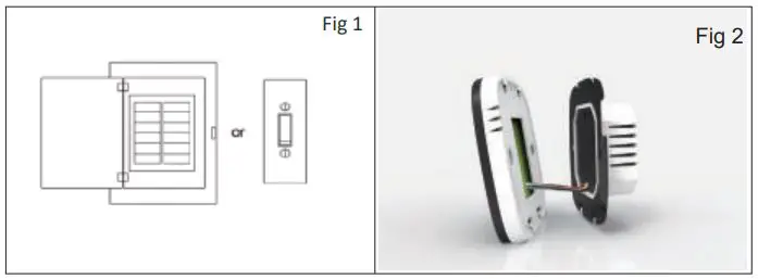 beca BHT-001Series Round Thermostat User Guide - Fig 1,2