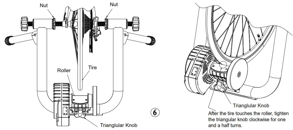 jinhua Unisky TY DJS003 Smart Bike Trainer - Adjust the knobs