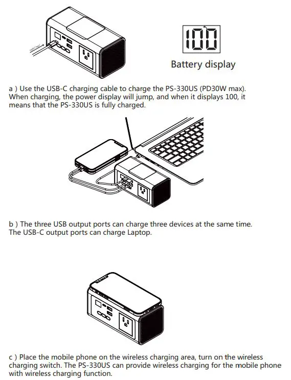 Power System Electronic Technology PS-330US Portable Multifunctional Power Bank fig3