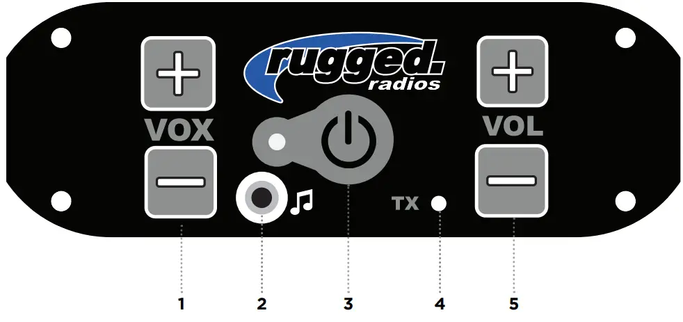 rugged 686 2 or 4 Person Offroad Voice Activated Intercom