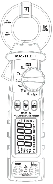 MASTECH MS2016A AC Leakage Clamp Meter