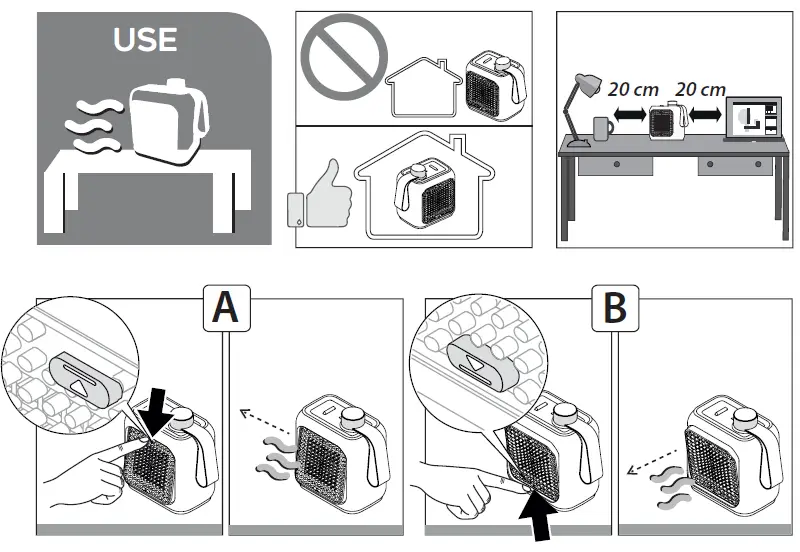 DeLonghi HFX10 Series Personal Ceramic Fan Heater fig 1
