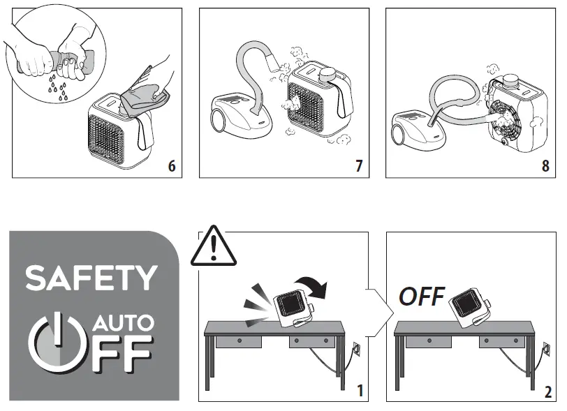 DeLonghi HFX10 Series Personal Ceramic Fan Heater fig 4