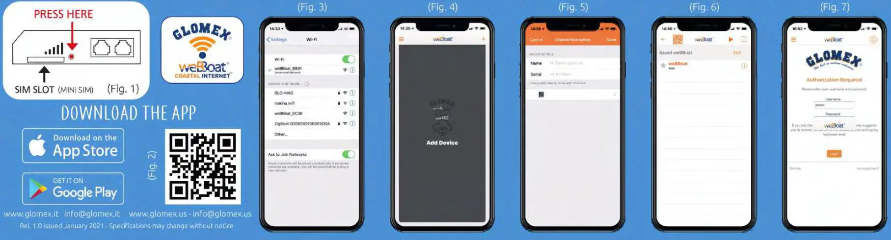 GLOMEX IT1104EVO Weboat 4G Lite EVO-8