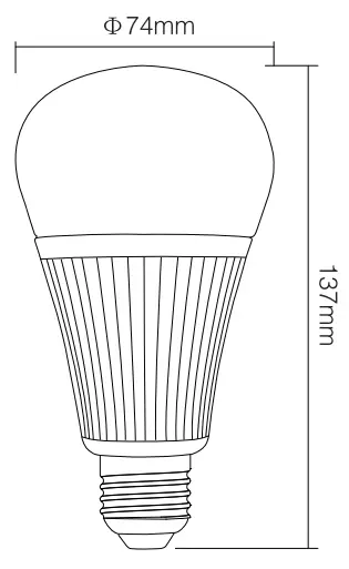 MiBOXER FUT012 9W RGB CCT LED Bulb - Parameters