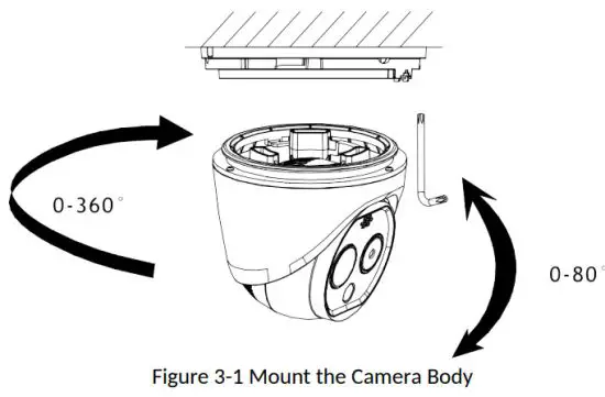 HIKVISION DS 2TD1217 3 Thermal and Optical Network Turret Camera - Install Turret Camera 5