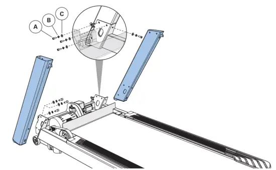 MATRIX T ES TOUCHXL Endurance Treadmill with Touch XL Console - assembly2