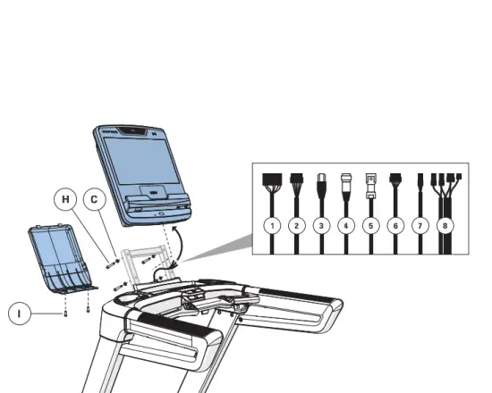MATRIX T ES TOUCHXL Endurance Treadmill with Touch XL Console - assembly7