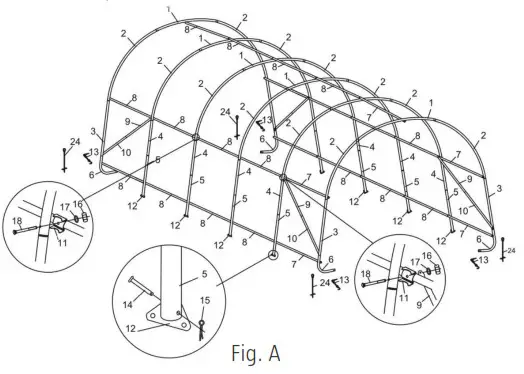 HAMRON 619467 Garage Tent - ASSEMBLY