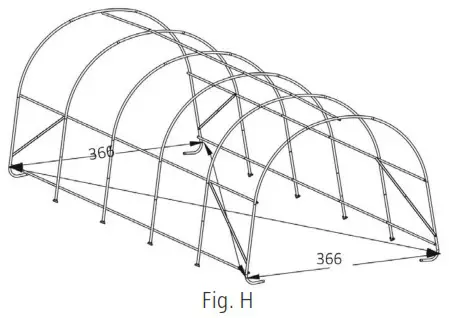 HAMRON 619467 Garage Tent - Assembling the stay 5
