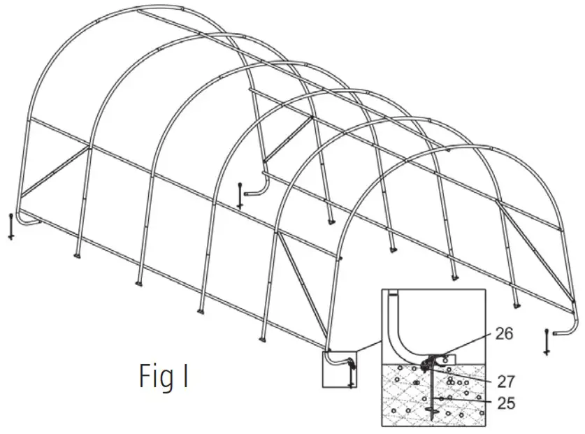 HAMRON 619467 Garage Tent - Assembling the stay 6