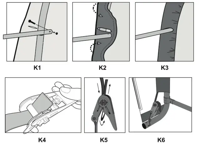 HAMRON 619467 Garage Tent - FITTING THE CANVAS 2