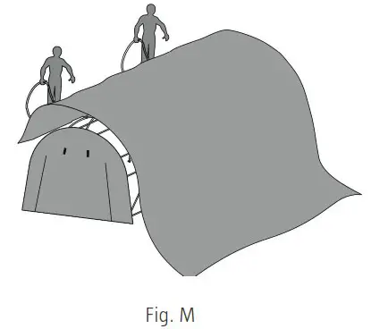 HAMRON 619467 Garage Tent - Fitting the roof canva 2