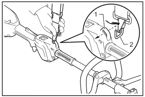 makita XUX02 Cordless Multi Function Power Head - Adjusting the handle position 4