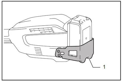 makita XUX02 Cordless Multi Function Power Head - Battery guard