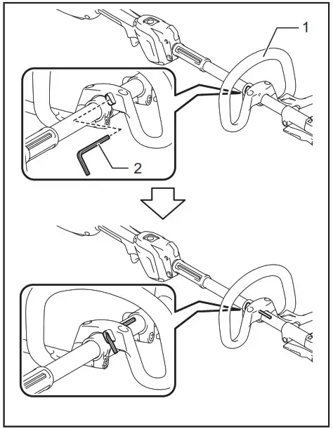 makita XUX02 Cordless Multi Function Power Head - Hex wrench storage