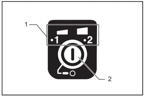 makita XUX02 Cordless Multi Function Power Head - Main power switch
