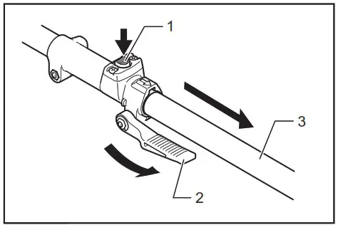 makita XUX02 Cordless Multi Function Power Head - Mounting the attachment pipe 4