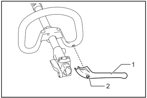 makita XUX02 Cordless Multi Function Power Head - Mounting the handle 2