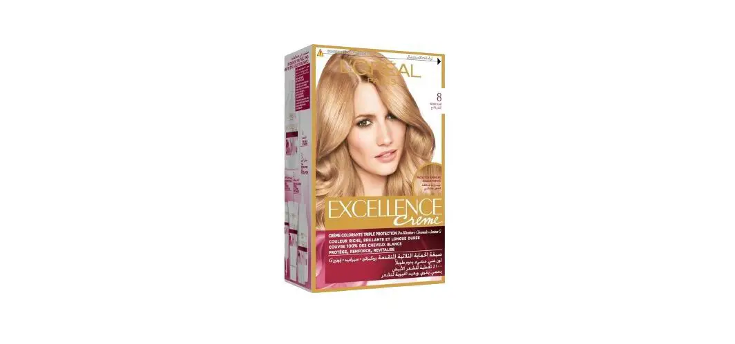 Loreal 3600522490432 Paris Excellence Creme 8 Light Blonde Hair Color Instruction Manual