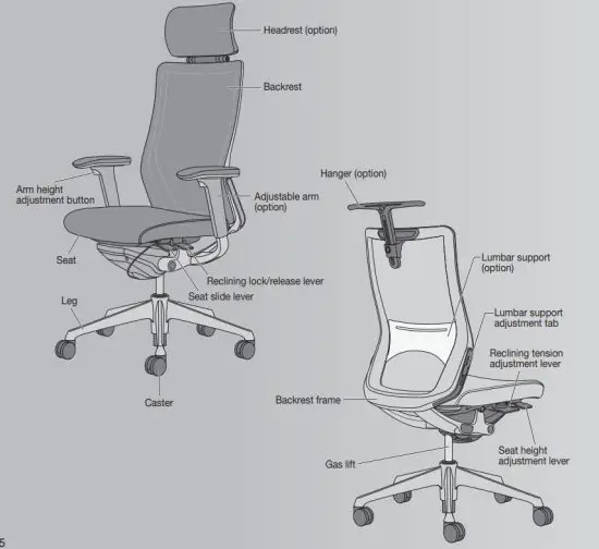 okamura Choral Ergonomic Office Chair - figure 14