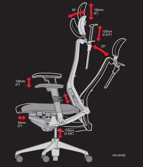okamura Choral Ergonomic Office Chair - figure 15