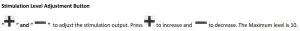 FIG 4 Stimulation Level Adjustment Button
