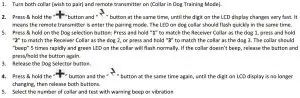 FIG 7 Pair the new collar to the remote