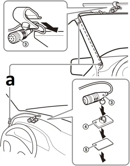 SONY XAV-AX5600 - Installing the microphone