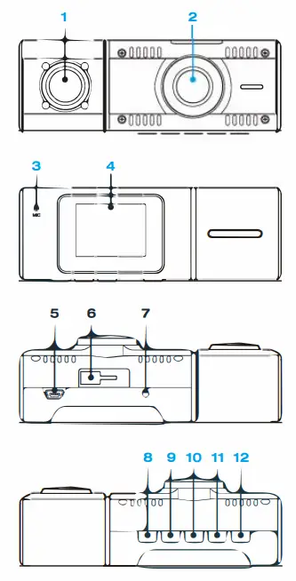 Dual-Dash-Cam-Front-and-Inside-1080P-Dash-Camera-for-Cars-IR-Night-Vision-fig-1