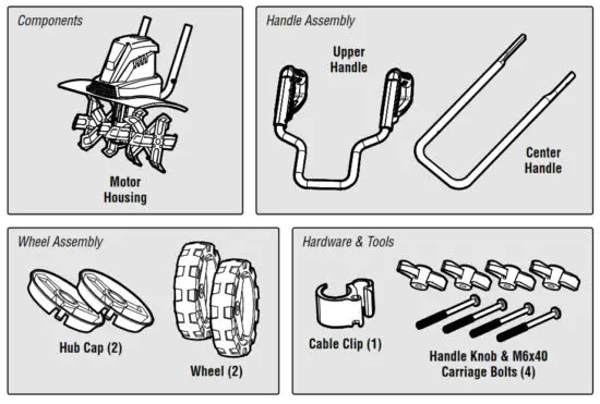 WEN TC1318 18 Inch Electric Tiller - UNPACKING