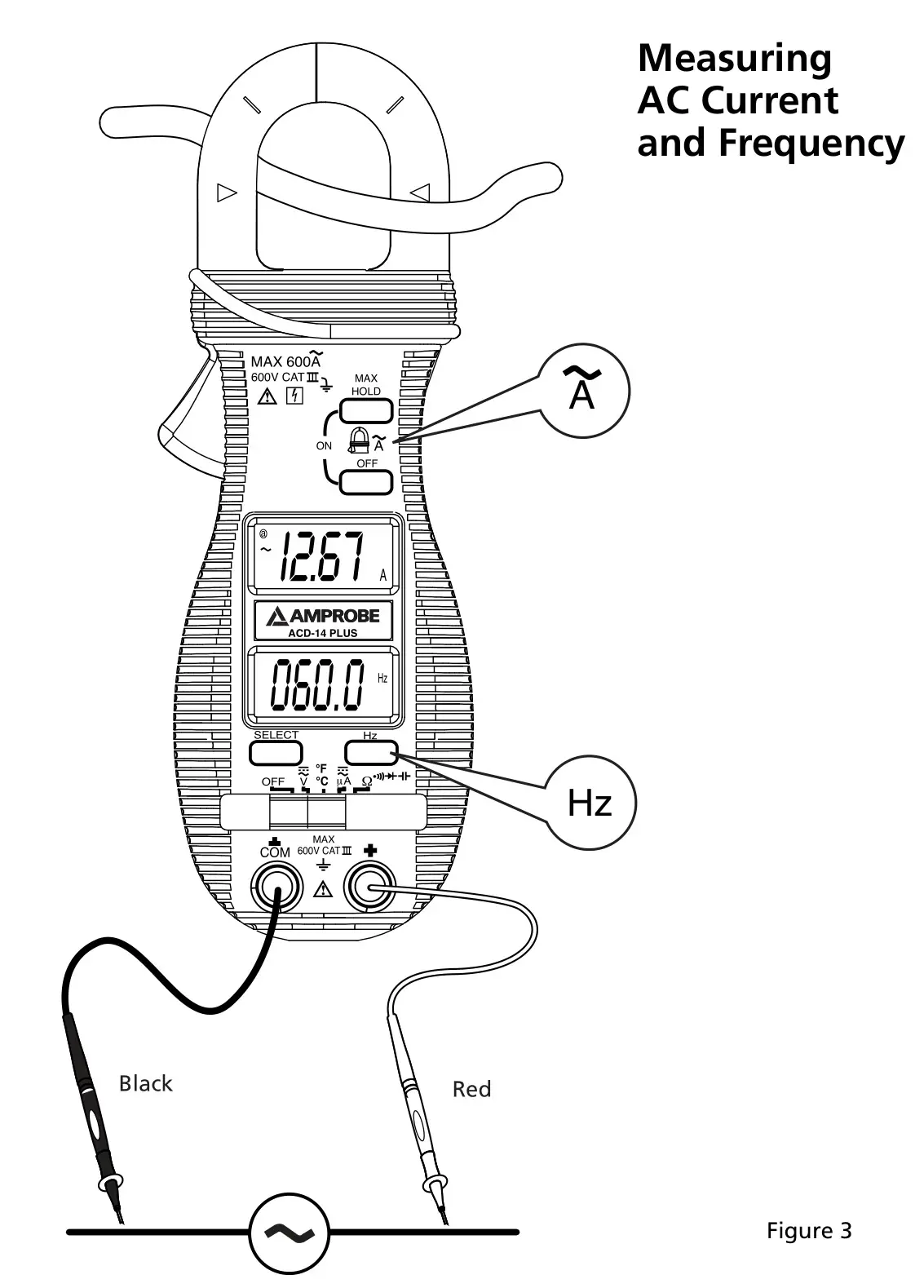 AMPROBE ACD-14 Plus Clamp-on Multimeter with Dual Display - figure 3